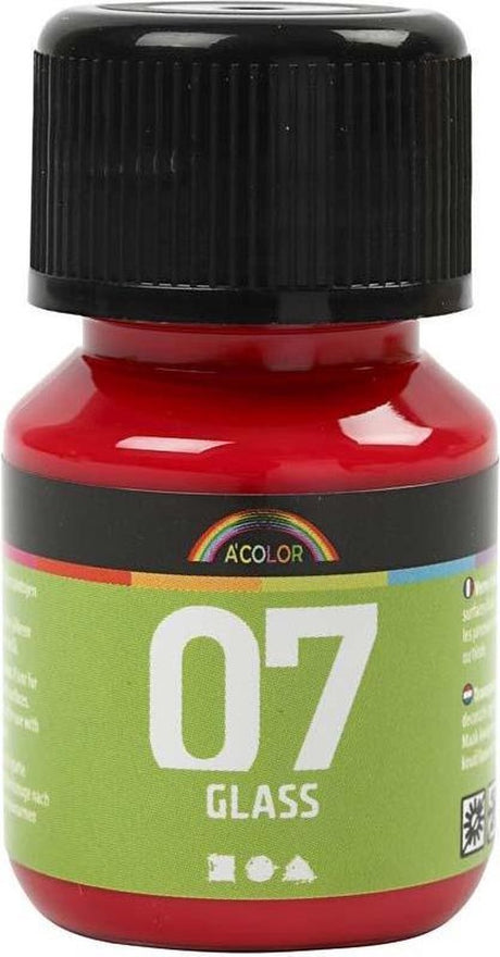 A-Color Glass permanente Glasfarbe – rot, 30 ml