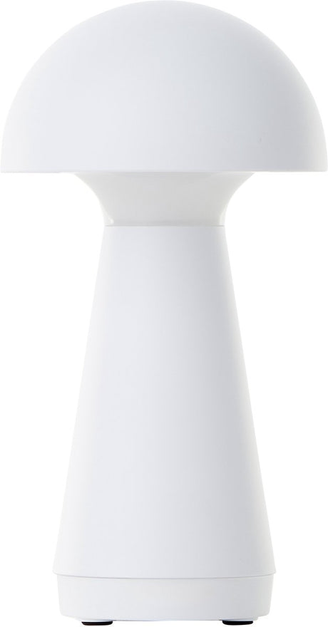Brilliant AG Brilliant Navabi – Tischleuchte für den Außenbereich – LED 2 W – ø 9,5 cm – 130 lm – 3000 K – 3-stufig dimmbar – USB wiederaufladbar – IP44 – Weiß
