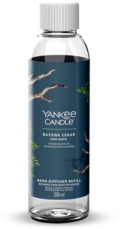 Yankee candle - navulling voor geurstokjes 200 ml - bayside cedar