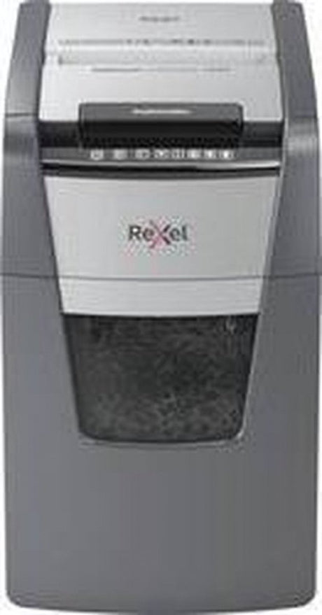 Rexel Optimum Autofeed+ 150 m Flüsterleiser Aktenvernichter – P5 Mikroschredder – Automatischer Einzug bis zu 150 Blatt – 44 l – Schwarz