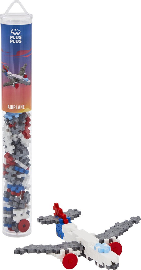 Plus-Plus Rohrflugzeug 100-teiliger Bausatz – 4284 – Konstruktionsspielzeug – Konstruktionsspielzeug – Set mit Bausteinen – ab 5 Jahren