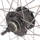 Shimano Hinterrad 28 Zoll Nexus 8 Nabe (schwarz) – ZAC19 Felge (schwarz) mit Edelstahlspeichen – für Scheibenbremse
