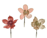 Decoris-Blume mit Glitzer auf Clip, Durchmesser 12 cm