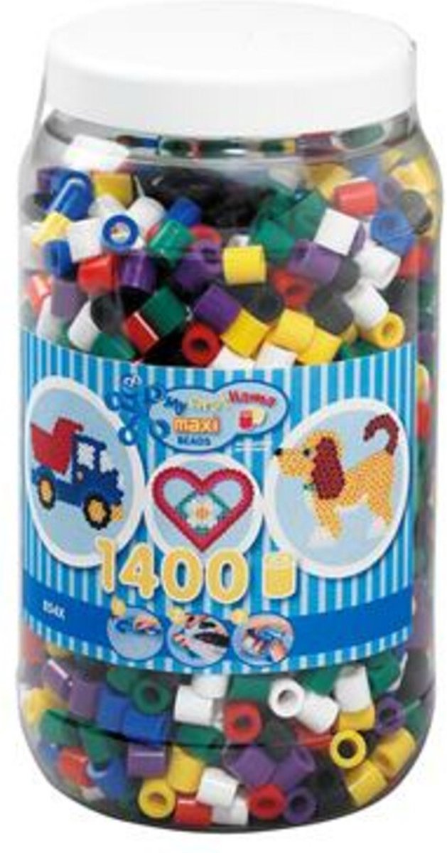 Hama Iron Perlen Maxi im Topf - Mix Standard (00), 1400st.