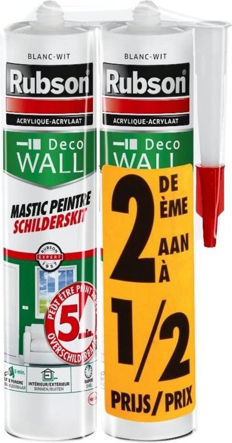 Rubson Malset 280 ml Baukasten-Duo | schnelles Trocknen in 5 Minuten | für schnelle und effiziente Lackierarbeiten | starke und dauerhafte Dichtung.