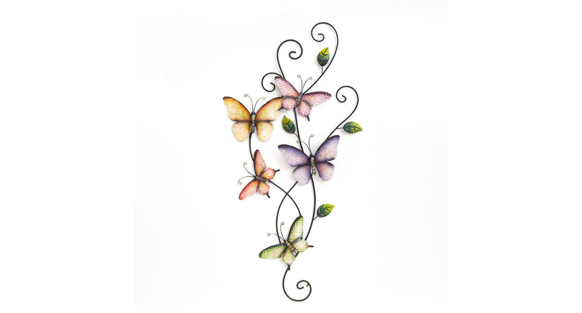 Wanddeco set vlinders 35x4x67,5cm metaal