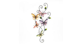 Wanddeco set vlinders 35x4x67,5cm metaal