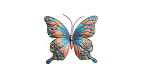 Vlinder wanddeco metaal 16.8x18cm