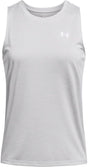 Under armour tech tank twist-gry dames sportshirt - halo grijs wit