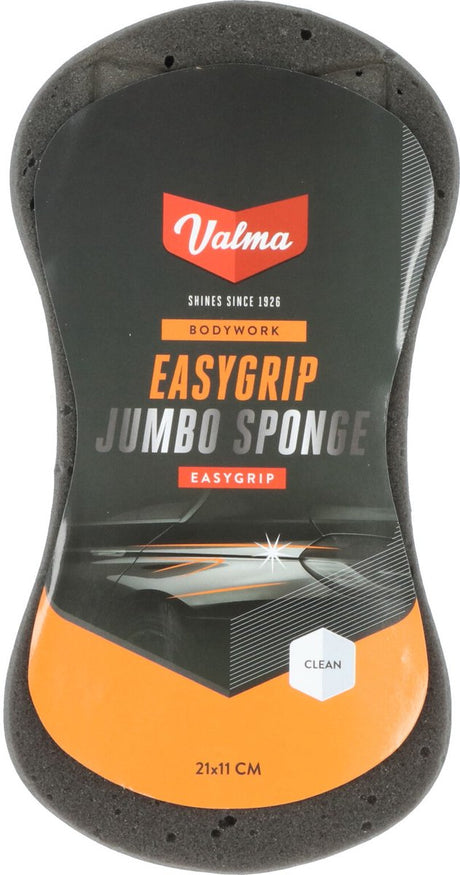 Valma Jumbo-Schwamm – extra großer Schwamm – hohe Saugfähigkeit – offene Struktur mischt Shampoo und Wasser leicht – handliche Form, angenehm in der Anwendung – 21 x 11 cm