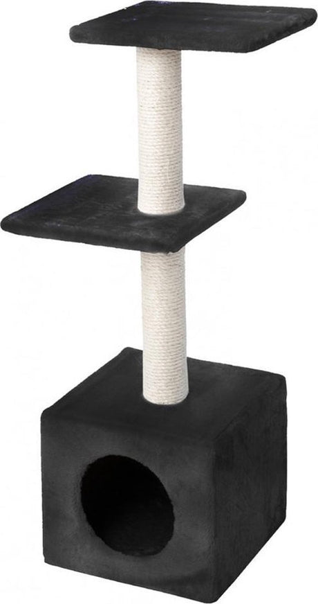 Ebi Classic Palazzo – Kratzbaum – Schwarz – 30 x 30 x 90 cm
