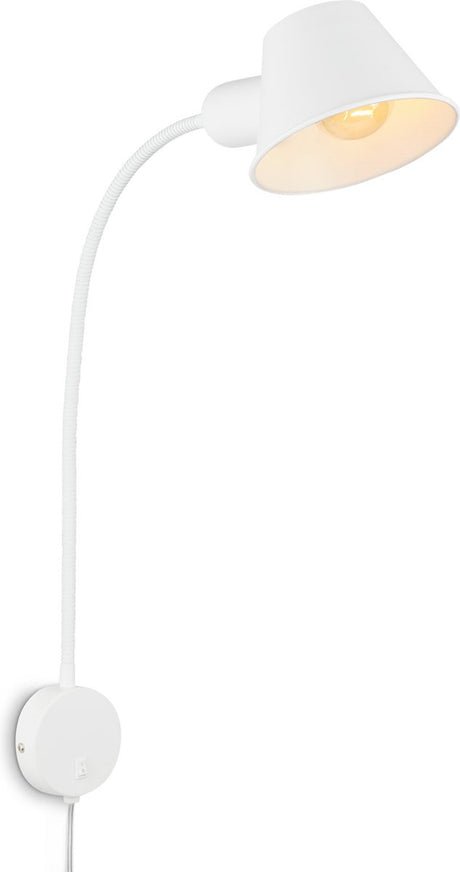 Briloner Nachttischlampe Wandlampe drehbare Leselampe exkl. 1xe27 10w weißes Schlafzimmer