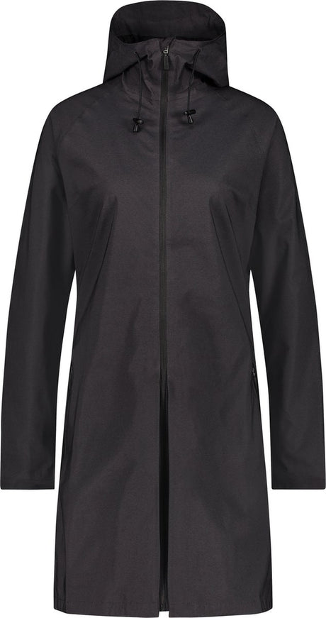 Agu seq regenjas dames waterdicht - zwart - waterkolom 5.000 mm - om te ritsen tot poncho - ventilatiepaneel op de rug