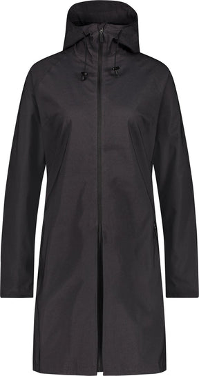 Agu seq regenjas dames waterdicht - zwart - waterkolom 5.000 mm - om te ritsen tot poncho - ventilatiepaneel op de rug