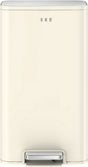 Eko - marina pedaalemmer 30 liter - stainless steel plastic - crême wit - prullenbak