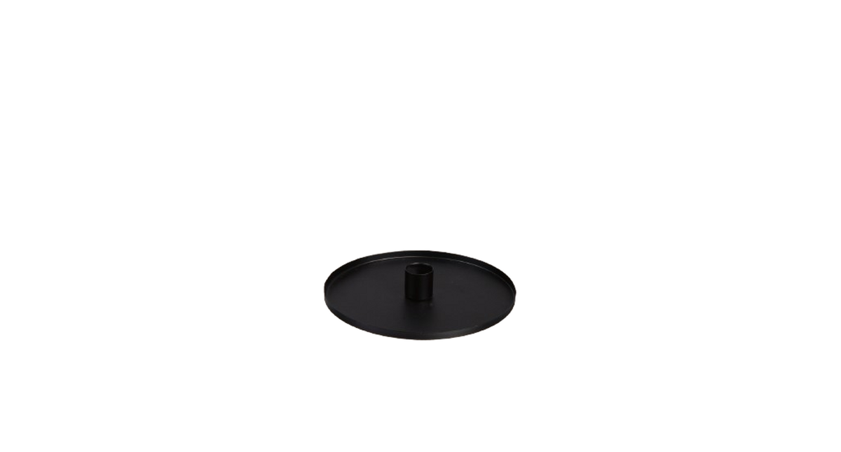 Metalen kaarshouder ø 16 cm zwart