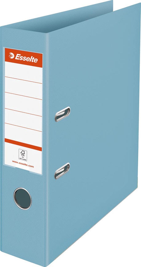 Esselte Colour'breeze langlebiger Kunststoffordner – Kapazität von 500 A4-Blättern – Rückenbreite 72 mm – Blau