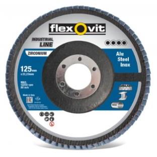 Flexovit Flachfächerscheibe 125x22 R842 P60 konisch | 10 Stück