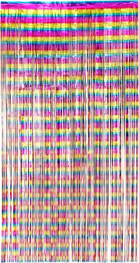 Boland - Folienvorhang metallic mehrfarbig - Regenbogen - Regenbogen