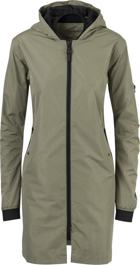 Agu long bomber - regenjas dames - bomberjas - regenmantel - waterdicht poray 5000 - ademend - neopreen kraag - groen - m