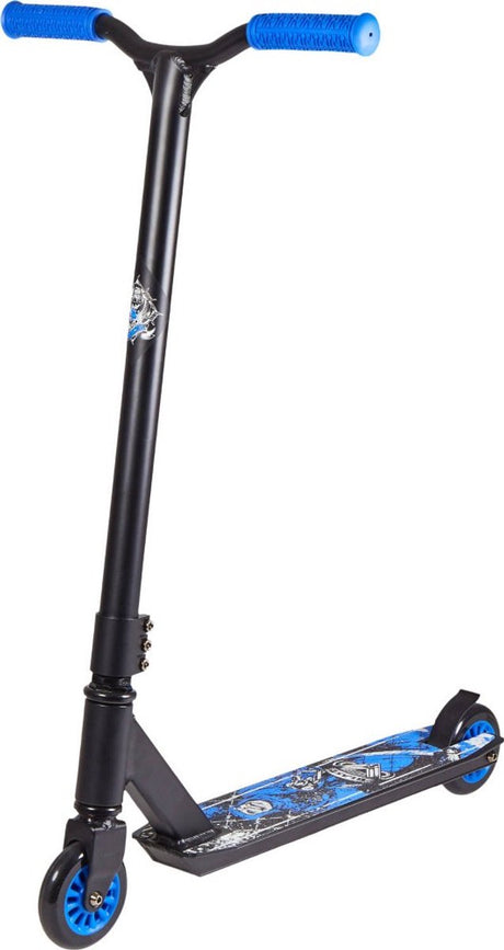 Roces Blast Stunt Scooter Anfänger – Freestyle Trick Scooter für Kinder – 100 mm Räder – Skate Park Pro Scooter – Schwarz Blau