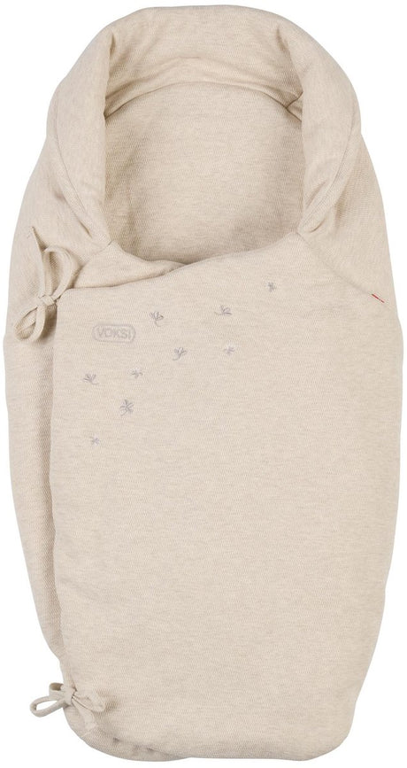 Voksi-Wickeltuch aus Wolle – Baby-Schal – Baby-Wickeldecke – Woll-Wickeldecke – Kinderbettdecke – Sand