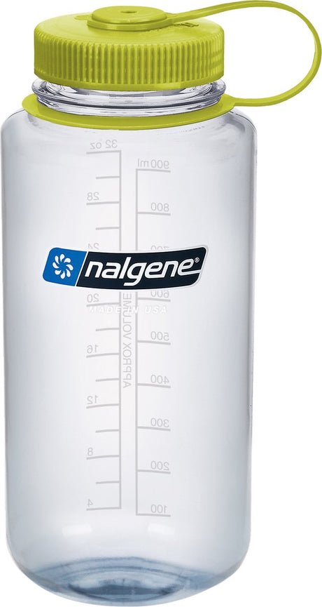 Nalgene Wide Mouth Sustain Trinkflasche, 1 Liter Trinkflasche (transparent)