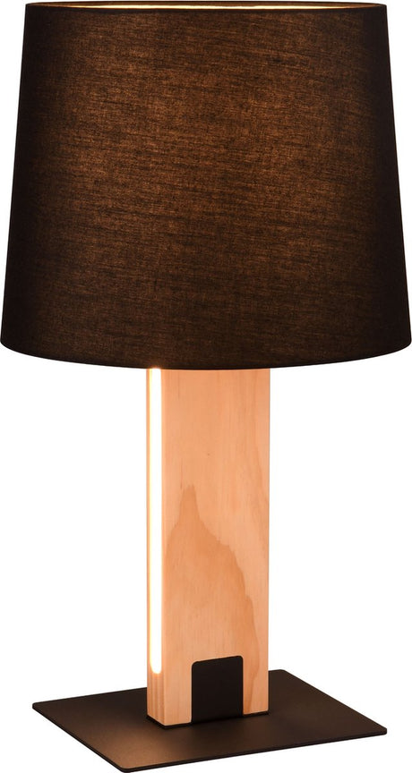 Trio rahul - tafellamp - zwart mat - excl. 1x e27 40w - geintegreerde led