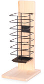 Duvo plus Heuraufe für Nagetiere – Heuraufe aus Holz mit schwarzem Metall – für Kaninchen, Meerschweinchen und Hamster – 14 x 18 x 37 cm