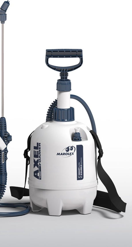 Marolex Axel Alka Line 7000 Schaumsprühgerät – 7 Liter – alkalibeständig – 3 Schaumeinstellungen – inklusive Lanze und Schultergurt – Drucksprühgerät für Detaillierung und Industrie