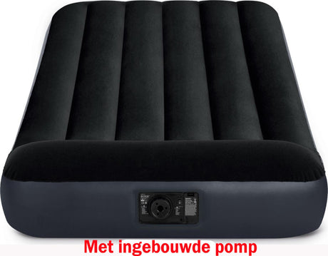 Intex Twin Pillow Rest klassisches Luftbett mit integrierter Pumpe (220–240 V), 99 x 191 x 25 cm