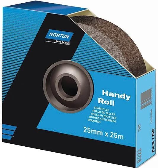 Norton Schleifstreifen R222 Sparrollenräder aus Schleifpapier P60 38 mm x 25 m