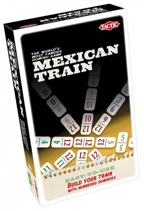 Tactic Mexican Train – Brettspiel – Kompaktausgabe – klassisches Dominospiel – ab 7 Jahren – 2 oder mehr Spieler