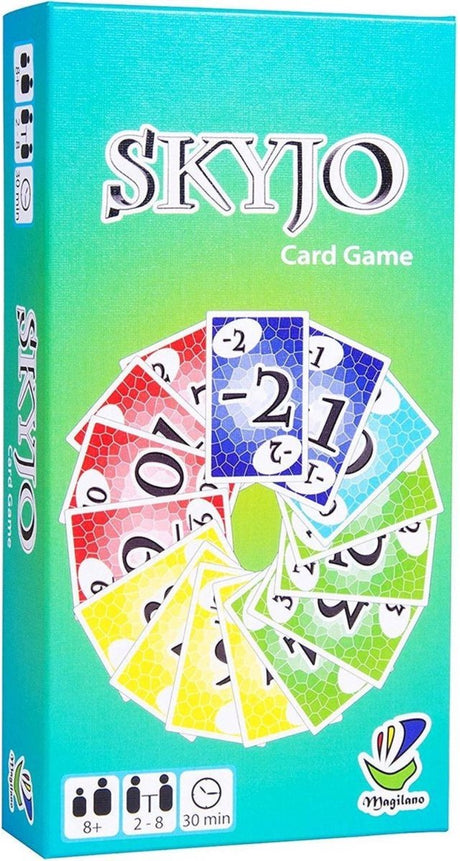 Geronimo Games Skyjo Kartenspiel – Brettspiel – 2–8 Spieler – ab 8 Jahren – Magilano