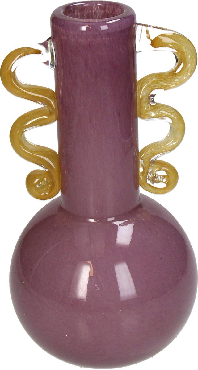 Hd collection vaas glas mauve 14x14x28.5cm