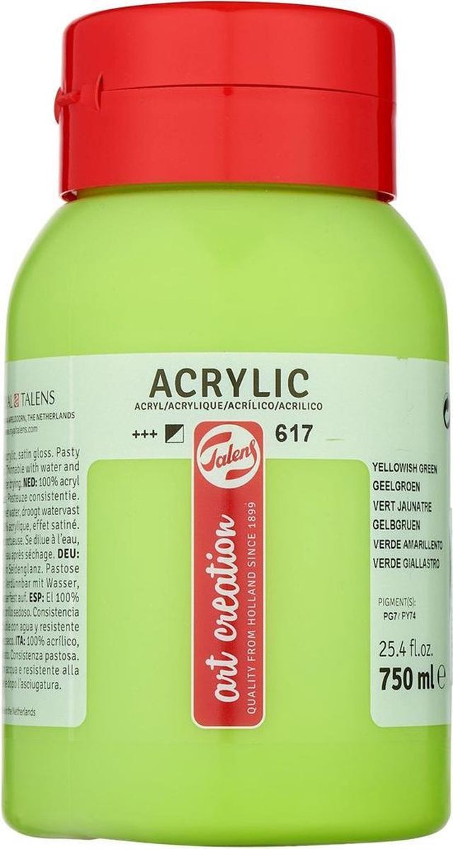 Talens Art Creation Acrylfarbentopf 750 ml Gelbgrün 617