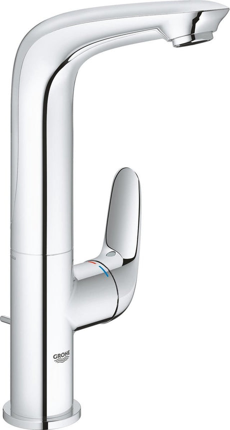 Grohe eurostyle neuer Waschtischmischer – L-Größe – mit seitlicher Bedienung – mit Ablaufgarnitur – mit geschlossenem Griff – Chrom