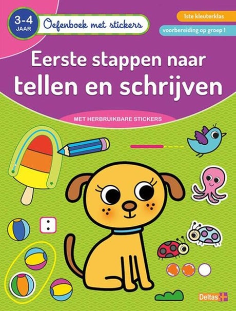 Deltas -Übungsbuch mit Aufklebern - Zählen und Schreiben (3-4 Jahre)