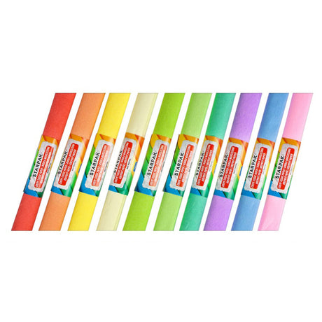 Krepppapier Pastell, 10 Stk.