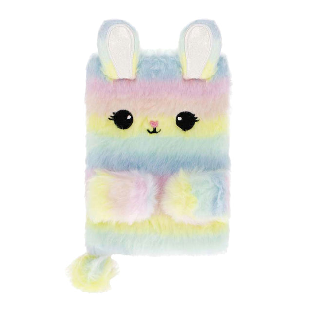 Plüsch-Notizbuch Hase Pastell