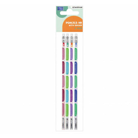 Bleistifte mit Tischen, 4er-Set