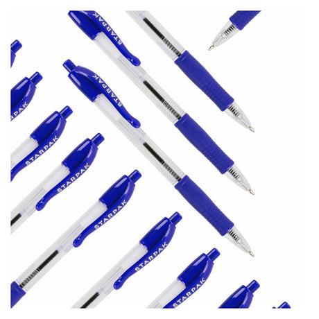 Kugelschreiber mit Griffstück blau, 36-tlg.