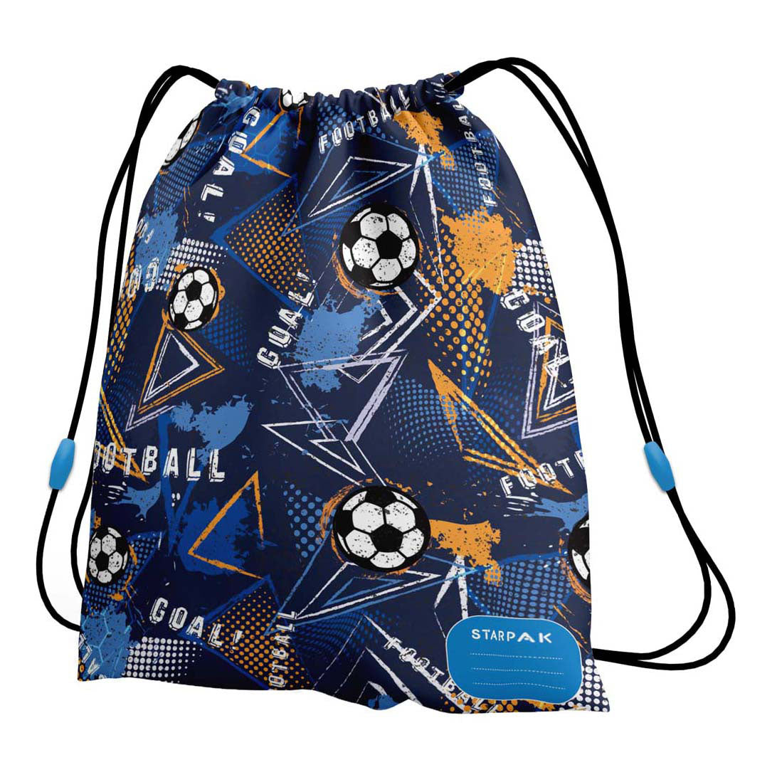 Turnbeutel Fußball blau