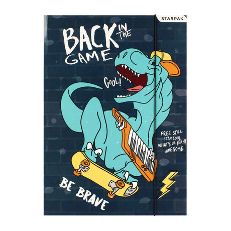 Ordner mit elastischem A4-Skate-Dino