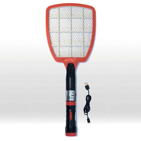 Fly Shock elektrische Fliegenklatsche wiederaufladbar mit Taschenlampe 5xLED