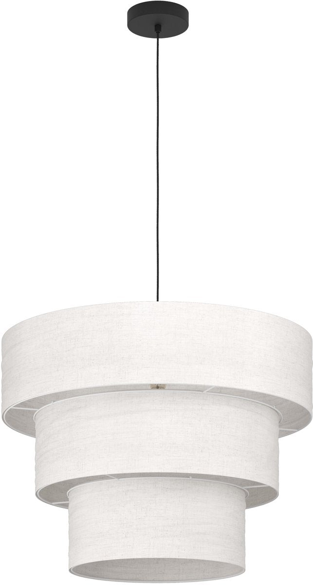 Eglo parogno hanglamp - e27 - ø 50 cm - zwart crème