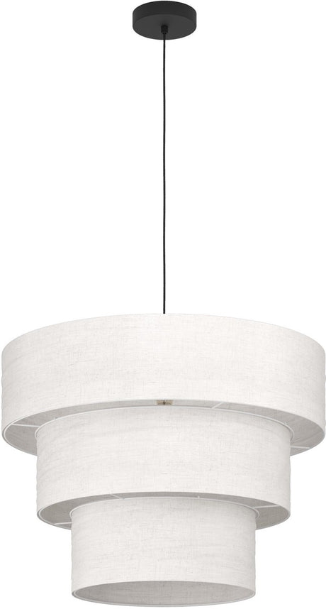 Eglo parogno hanglamp - e27 - ø 50 cm - zwart crème