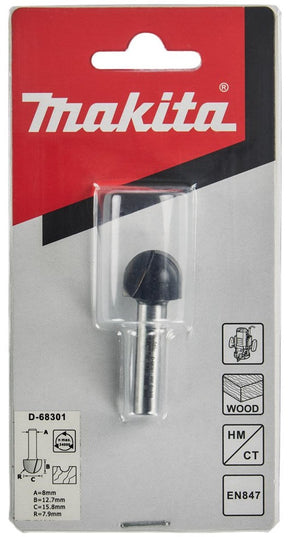 Makita Zubehör Hohlprofilfräser 15,8x12,7 S8 - D-68301 D-68301