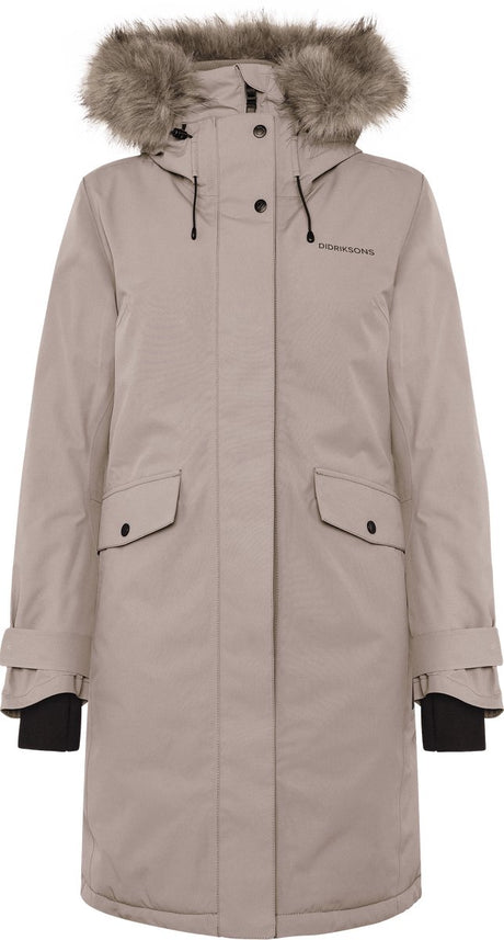 Didriksons erica wns parka 3 dames outdoorjas - ash brown