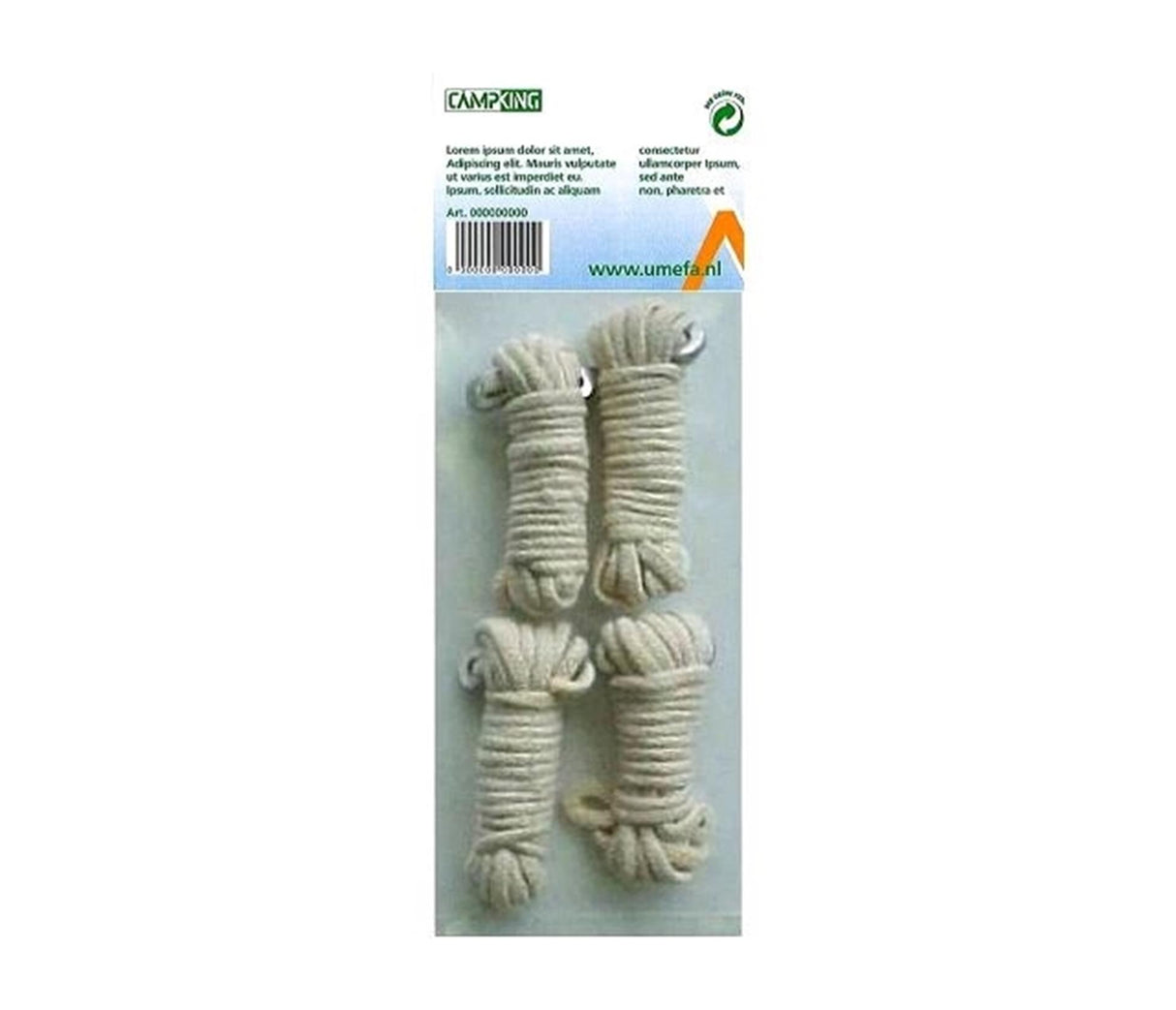 Campking Umefa Wäscheleine Baumwolle 3 mm x 3 m 4 Stk